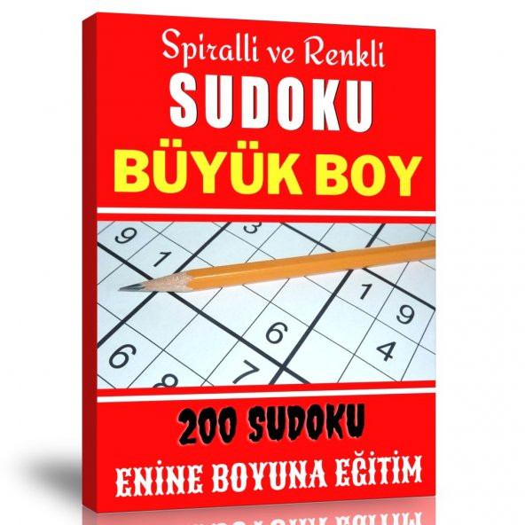 Spiralli ve Renkli Büyük Boy Sudoku Kitabı - Renkli