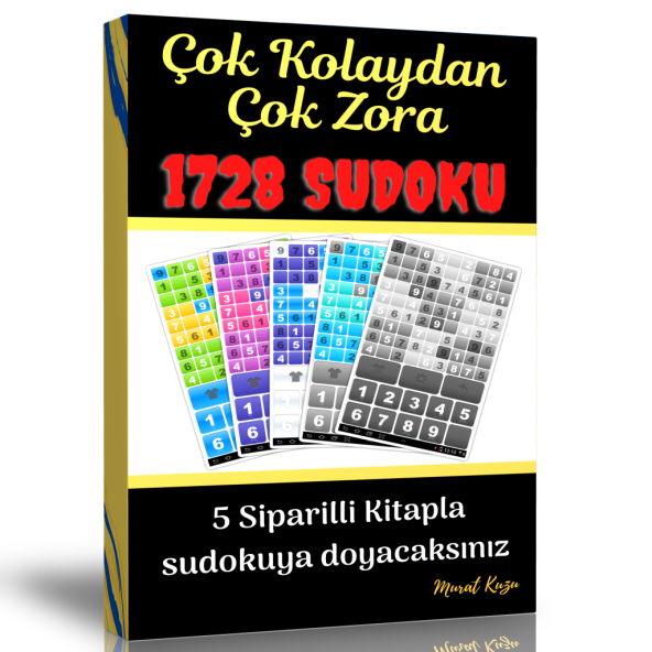 Çok Kolaydan Çok Zora 1728 Sudoku Kitabı (5 Spiralli Kitap) ürün görseli 1