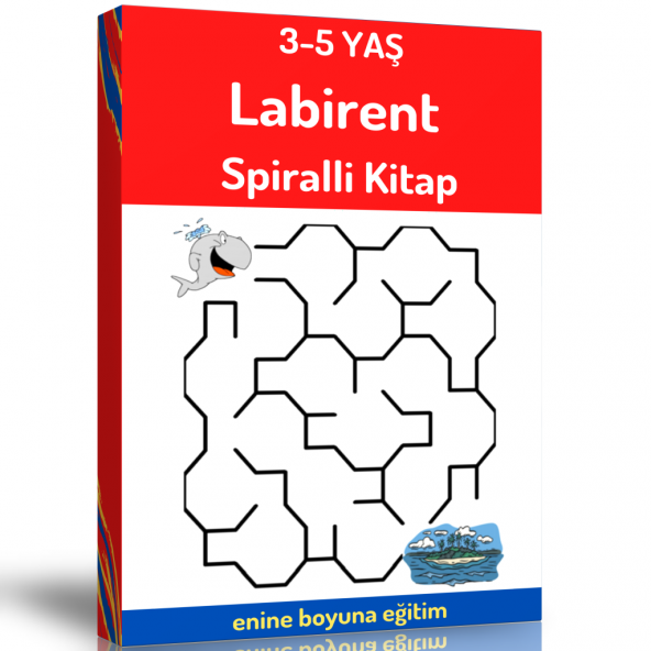 Okul Öncesi 3-5 YAŞ Labirent Bulmaca Kitabı (Spiralli) - 1