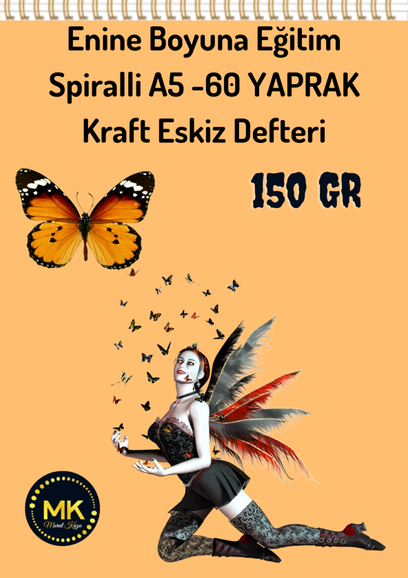 MK Spiralli İkili Kraft Defter (A4-A5) 120 Yaprak - 3