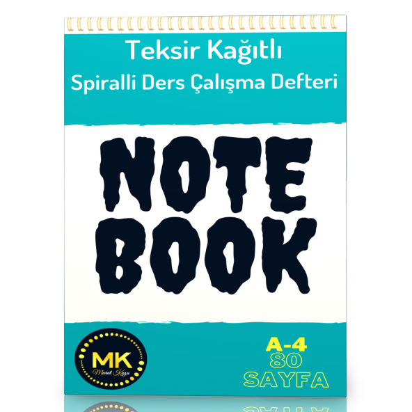 Teksir Kağıtlı Spiralli Ders Çalışma Defteri (A4)