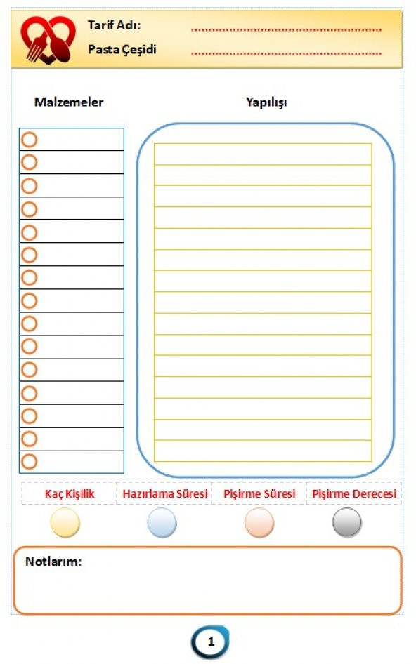 Pasta Tarifi defteri (100 Tariflik Defter) - 2