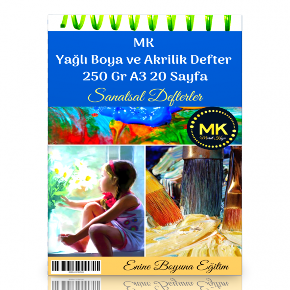MK Yağlı Boya ve Akrilik Defter 250 Gr A3 20 Sayfa