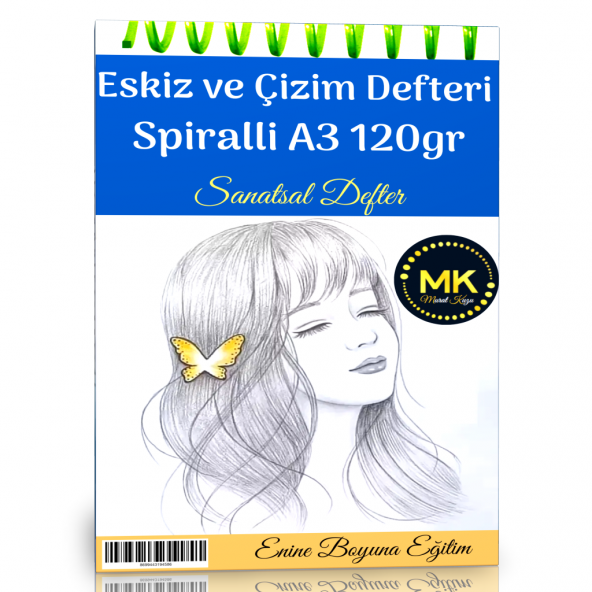 Eskiz ve Çizim Defteri Spiralli 60 Sayfa A3 120 gr