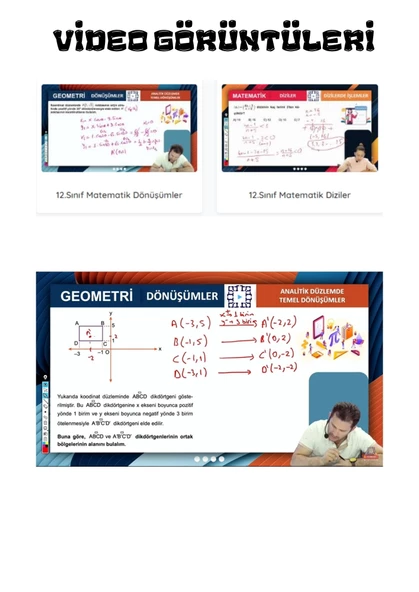 12. Sınıf Matematik Online Görüntülü Eğitim Seti - Resim 4