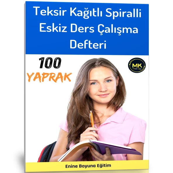 Teksir Kağıtlı Spiralli Ders Çalışma Defteri