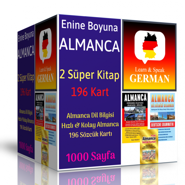 Almanca Öğreten Kitap Seti 1000 Sayfalık Enine Boyuna Almanca