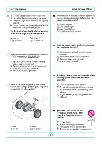 10lu Ehliyet Deneme Yaprak Test - Resim 6