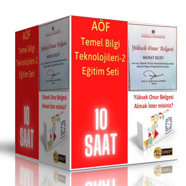 AÖF Temel Bilgi Teknolojileri 2 Görüntülü Eğitim Seti ürün görseli 1