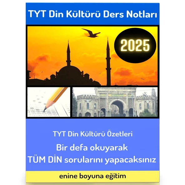 TYT Din Kültürü ve Ahlak Bilgisi Ders Notları Kitabı