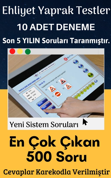 10lu Ehliyet Deneme Yaprak Test ürün görseli 1