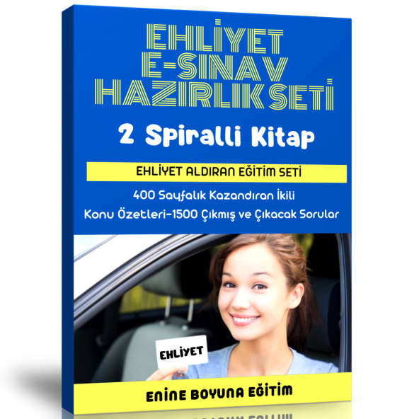 Ehliyet E-Sınav Hazırlık Seti (2 Spiralli Kitap) - 1