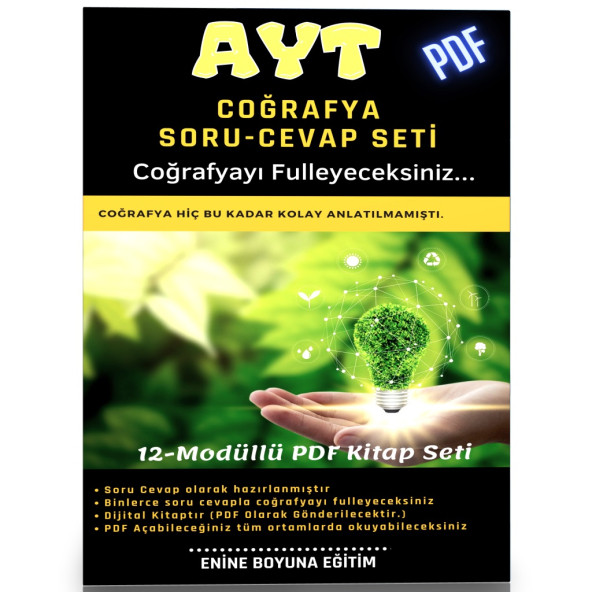 AYT Coğrafya Hazırlık Kitabı (500 Sayfalık PDF) ürün görseli 1
