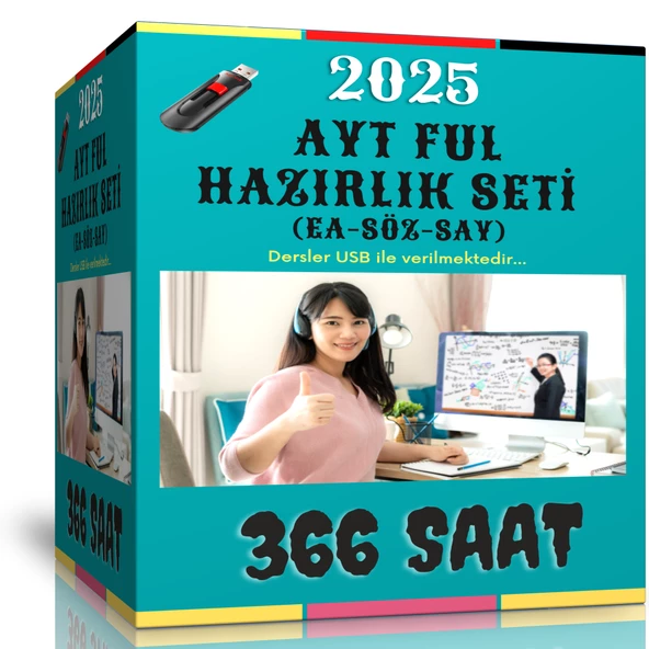 2025 AYT Ful Hazırlık Görüntülü Eğitim Seti (366 Saat Anlatım)