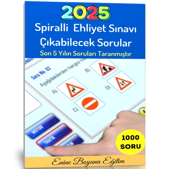 Ehliyet Sınavı Çıkabilecek Soruları (Spiralli -A5) ürün görseli 1