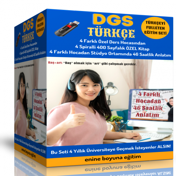 2024 DGS Türkçe Full Hazırlık Seti (4 Kitap ve 46 Saat Görüntülü Anlatım)