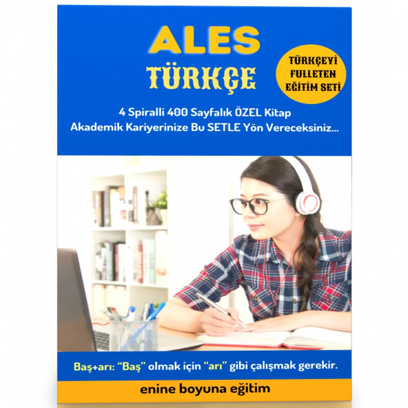 2024 ALES Türkçe Hazırlık Kitap Seti (400 Sayfalık 4 Spiralli Kitap)