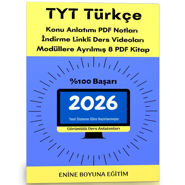 2026 TYT Türkçe Modüler Kitap Seti (8 Modüler Kitap PDF) + Ders Anlatım Videoları - 4