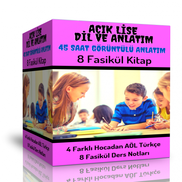 AÇIK LİSE Türkçe Görüntülü Eğitim Seti (45 Saat Anlatım ve 8 Fasikül Kitap)