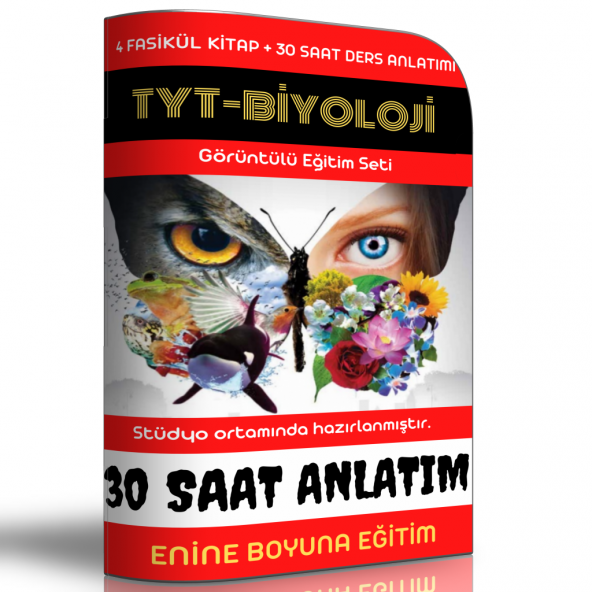 Enine Boyuna TYT Biyoloji Video Eğitim Seti (4 Kitap  30 Ders Saati)