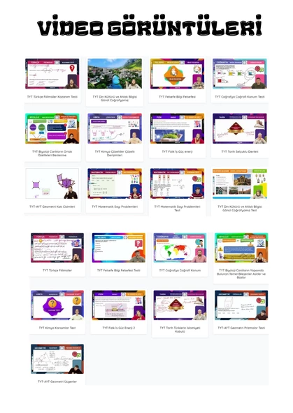TYT Tüm Dersler Online Görüntülü Eğitim Seti - 3