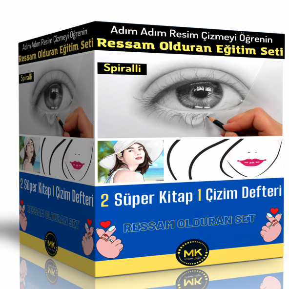 Ressam Olduran Eğitim Seti (2 Kitap ve Çizim Defteri)
