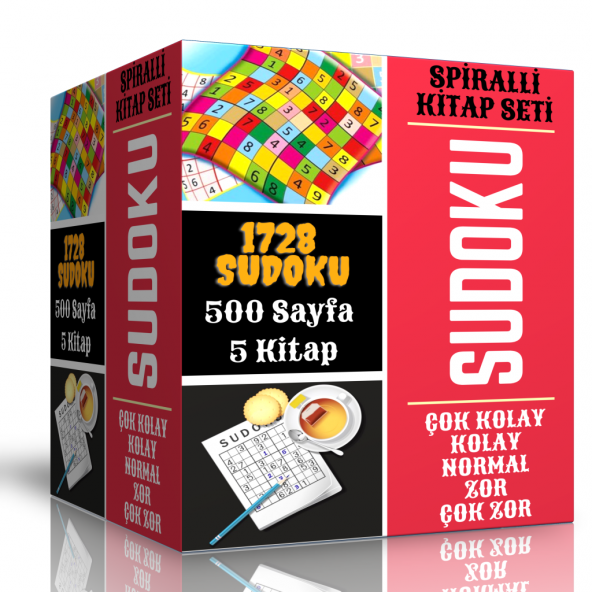 Spiralli Sudoku Kitap Seti (1728 Süper Sudoku)