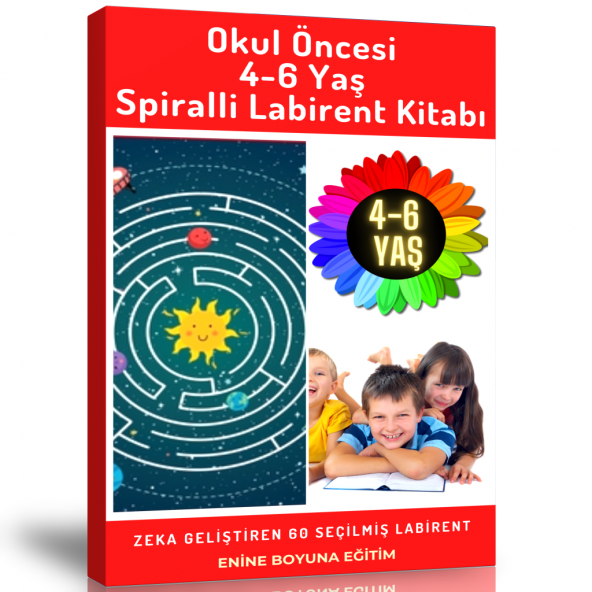 Okul Öncesi 4-6 Yaş Labirent Kitabı (Spiralli Labirent Kitabı) ürün görseli 1