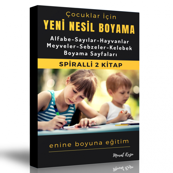 Çocuklar İçin Yeni Nesil Boyama Kitap Seti (Spiralli 2 Kitap)