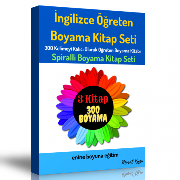 İngilizce Öğreten Boyama Kitap Seti (3 Spiralli Kitap)