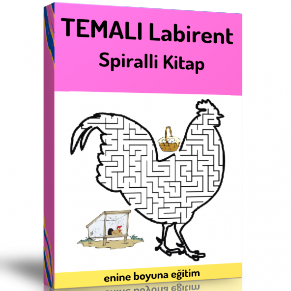 Harika Temalı Labirent Bulmaca Kitabı (spiralli)