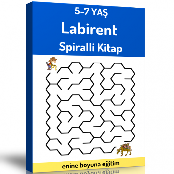 Okul Öncesi 5-7 YAŞ Labirent Bulmaca Kitabı (Spiralli)