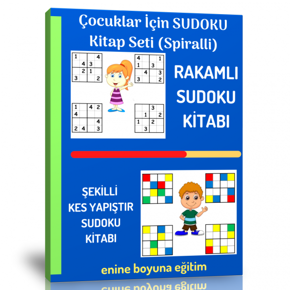 Çocuklar İçin İkili Sudoku Kitap Seti (Spiralli)