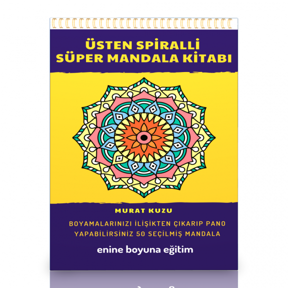 Üstten Spiralli Süper Mandala Kitabı