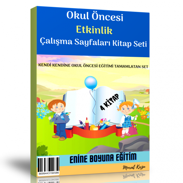 Okul Öncesi Etkinlik Çalışma Sayfaları Kitap Seti (4 Kitap)