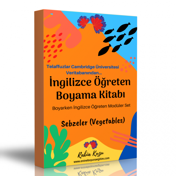 İngilizce Öğreten Boyama Kitabı (Sebzeler)
