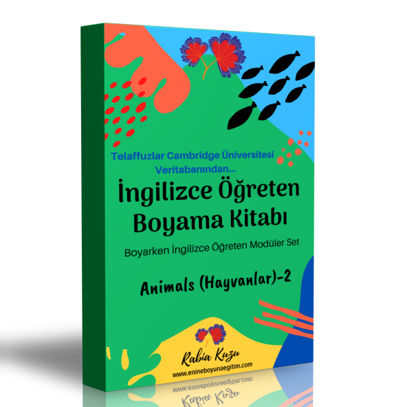 İngilizce Öğreten Boyama Kitabı (Yabani Hayvanlar-2)