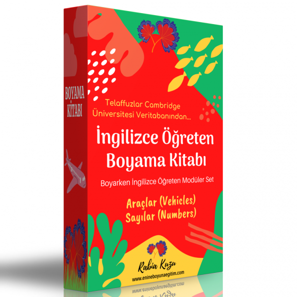 İngilizce Öğreten Boyama Kitabı (Araçlar ve Sayılar)