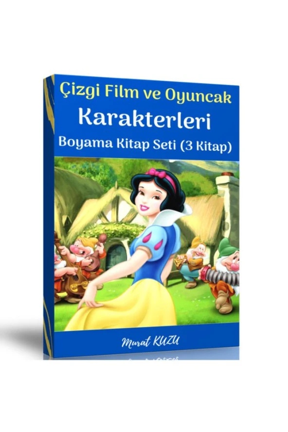 Çizgi Film Ve Oyuncak Karakterleri Boyama Kitap Seti (3 Kitap)