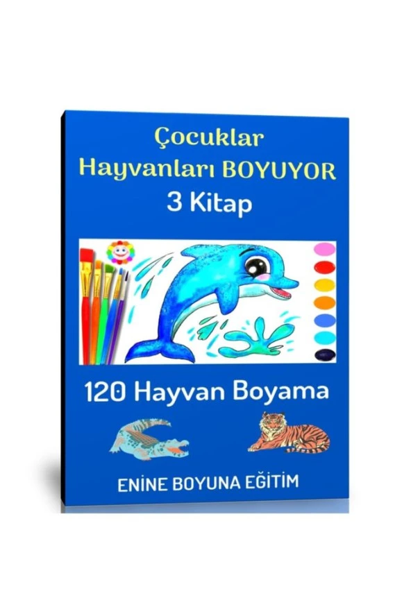 Çocuklar Hayvanları Boyuyor Boyama Kitap Seti (3 Kitap) ürün görseli 1