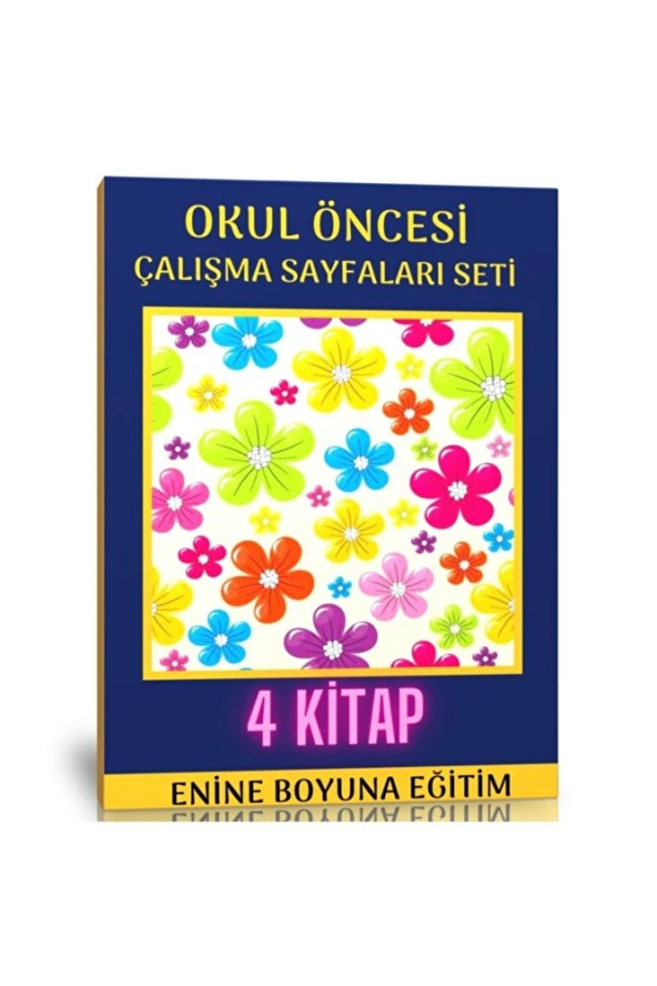 Okul Öncesi Çalışma Sayfaları Eğitim Seti (4 Kitap) ürün görseli 1