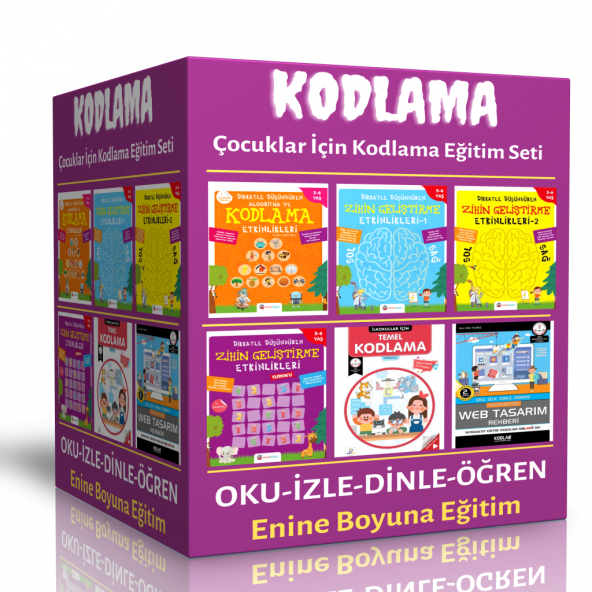 Çocuklar İçin Kodlama Öğreten Eğitim Seti (6 Kitap)