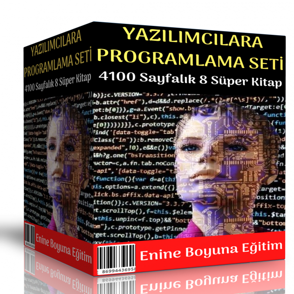 Yazılımcılara PROGRAMLAMA Uzmanlık Eğitim Seti (8 Süper Kitap)