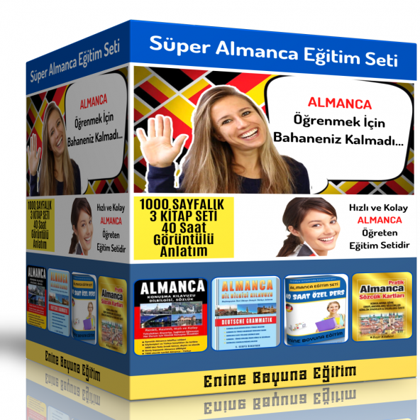 Süper Almanca Eğitim Seti 3 Süper Kitap 40 Saat Anlatım