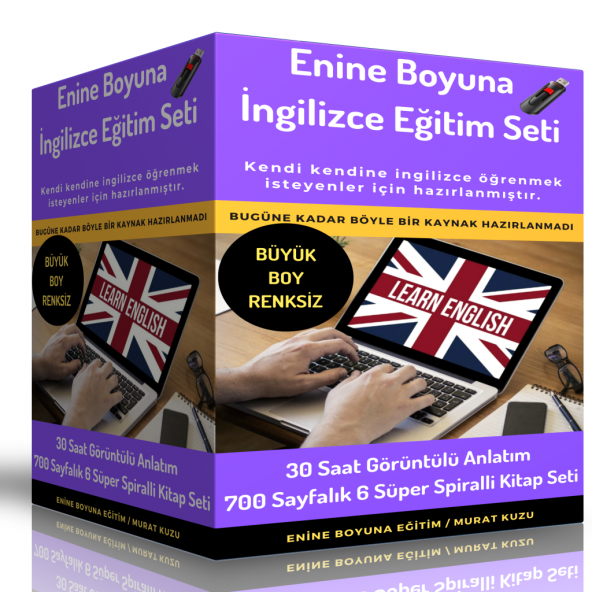 Enine Boyuna İngilizce Eğitim Seti (Büyük Boy RENKSİZ)