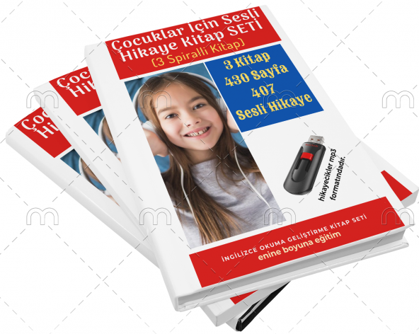 Çocuklar İçin Sesli Hikaye Kitap Seti (3 Spiralli Kitap)