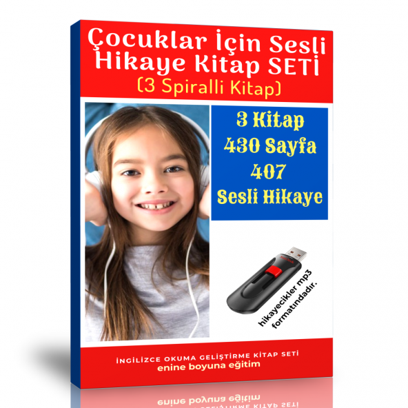 Çocuklar İçin Sesli Hikaye Kitap Seti (3 Spiralli Kitap) - 2