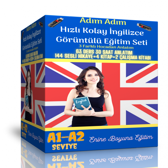 Adım Adım Hızlı Kolay İngilizce Görüntülü Eğitim Seti