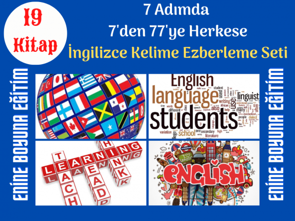 7 Adımda İngilizce Kelime Ezberleme Kitap Seti (19 Fasikül Renkli Kitap) - 2