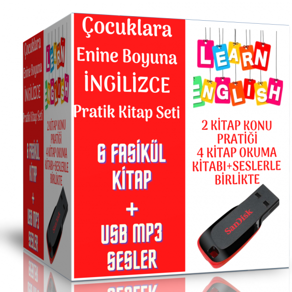 Çocuklara Enine Boyuna İngilizce Pratik Kitap Seti (6 Fasikül Kitap)